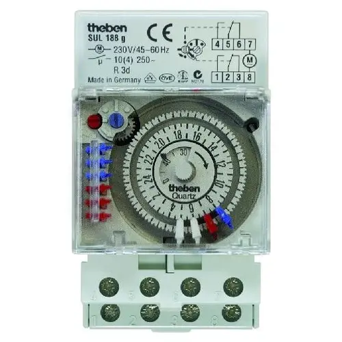 Theben 1880033 SUL 188 g schakelklok 24 uurs sch.ruiters gangres. 2 wissel 3 mod