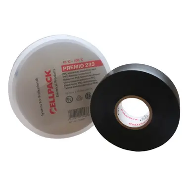 Cellpack TAPE233 ZW1920 PVC tape 19 mm x 20 m d=0.18mm zwart