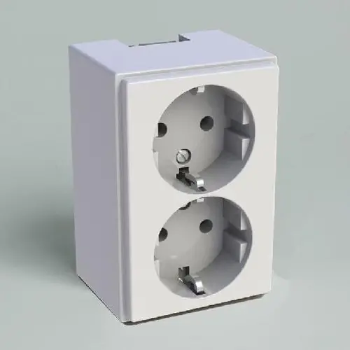 Attema 5582 wandcontactdoos tweevoudig randaarde opbouw