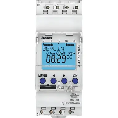 Theben 1740130 SELEKTA 174 top3 Digitale Astro-schakelklok weekprogr. 2 kanaals 2