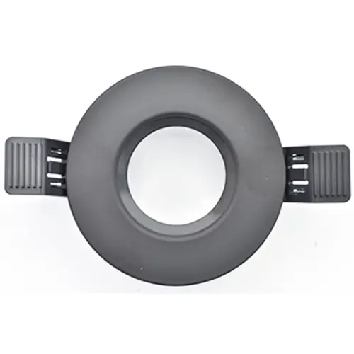 Interlight IL-F90RIPB frame MR16 90mm rond ip65 zwart RAL7021