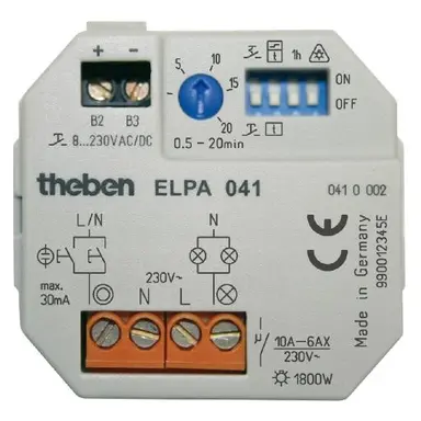 Theben 0410002 ELPA 041 electronische inbouw trappenhuisautomaat met 12 functies
