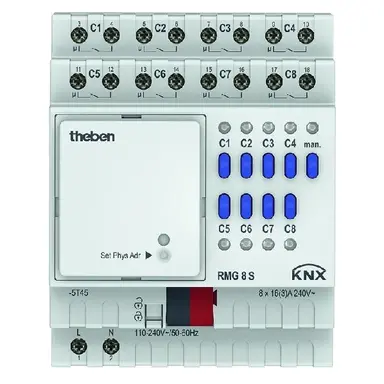 Theben 4930220 RMG 8S 8-voudige schakelactor 16A basismodule