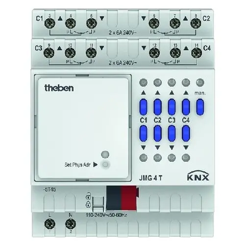 Theben 4930250 KNX jaloezieactor 4-voudig basismodule