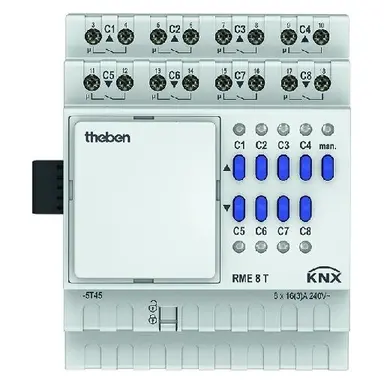 Theben 4930205 KNX schakel-/jaloezieactor 8/4-voudig uitbreidingsmodule