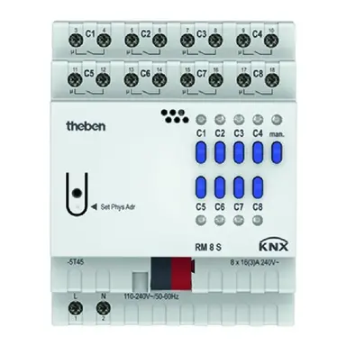 Theben 4940220 KNX schakelactor 8-voudig