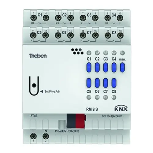 Theben 4940220 KNX schakelactor 8-voudig