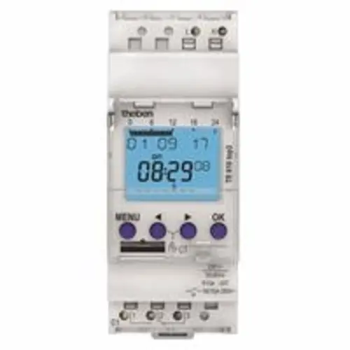 Theben 6100130 TR 610 top3 Digitale schakelklok weekprogr. 1 kanaal 2 TE App-prog