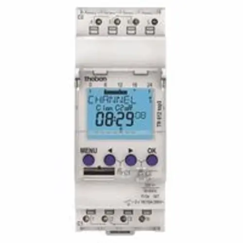 Theben 6120130 TR 612 top3 Digitale schakelklok weekprogr. 2 kanaals 2 TE App-pro