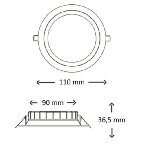 Interlight IL-ED3K3D downlight Easyfit LED 8W dimbaar 3000K