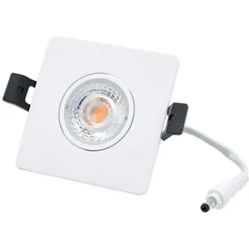 Interlight IL-DCMS8K27W led spot kantelbaar 8W dimbaar + driver 640lm inbouw 2700K wit mat vierkant