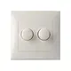 Klemko DUO-AFD-BKR-W kunststof afdekking duo dimmer voor Jung wit RAL9010