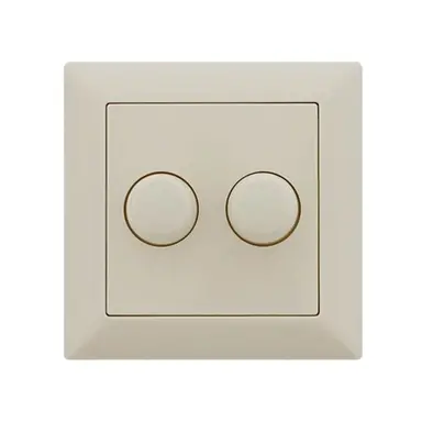 Klemko DUO-AFD-JG-C Lumiko 891222 kunststof afdekking duo dimmer voor Berker wit RAL9010