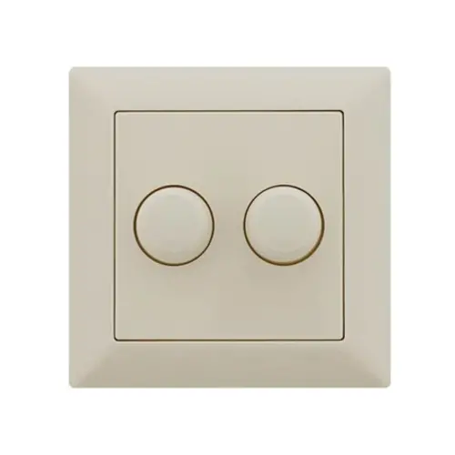 Klemko DUO-AFD-JG-C Lumiko kunststof afdekking duo dimmer voor Berker wit RAL9010