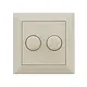 Klemko DUO-AFD-JG-C Lumiko 891222 kunststof afdekking duo dimmer voor Berker wit RAL9010