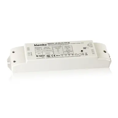 Klemko LD-ZG-24-TW-50 Lumiko 860224 LED-driver constante spanning 24V 50W Tunable White Zigbee dimbaar