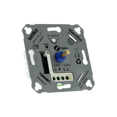 Klemko D-PAF-ZG-250 dimmer inb zigb faseafs 3-200w