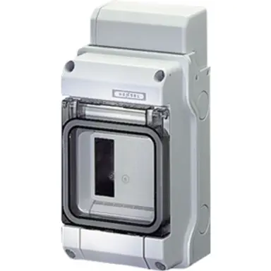 Hensel KV 9103 B verdeelkast 3 modulen 1-rij IP65 197x102x92mm grijs met transparante deur