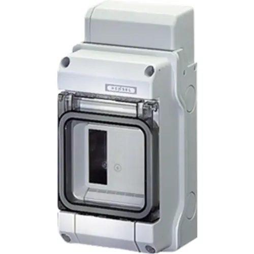 Hensel KV 9103 B verdeelkast 3 modulen 1-rij IP65 197x102x92mm grijs met transparante deur