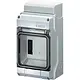 Hensel KV 9104 B verdeelkast 4,5 modulen 1-rij IP65 228x126x111mm grijs met transparante deur