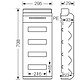 Hensel KV 9448 B verdeelkast 48 modulen 4-rijen IP65 708x295x129mm grijs met transparante deur