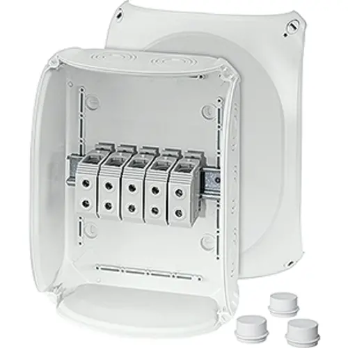 Hensel DK3535G kabeldoos met schroefklemmen 5-polig 225x295x122 grijs IP66