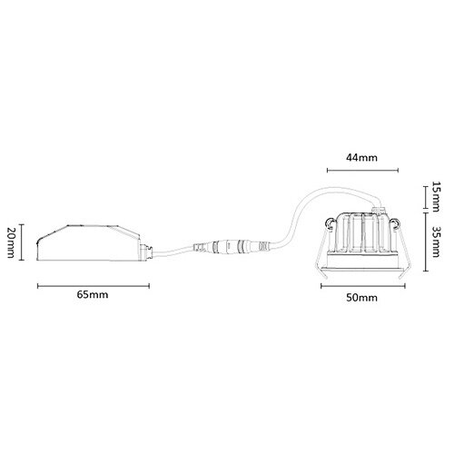Interlight IL-DCM4CTAW LED Camicro 4W downlight vast dimbaar 2000-2700K IP44 wit