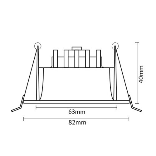 Interlight IL-DCM8CTAB led spot kantelbaar 8W dimbaar 500lm inbouw 2000-2700K zwart mat