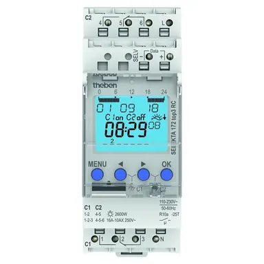 Theben 1720330 Digitale astro-schakelklok 2 kanaals RC