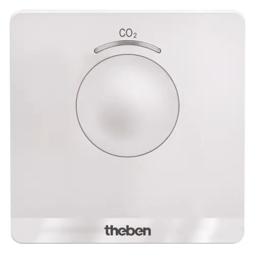 Theben 7169100 CO2-Sensor draagbaar met USB-kabel voor meten van luchtkwaliteit LED