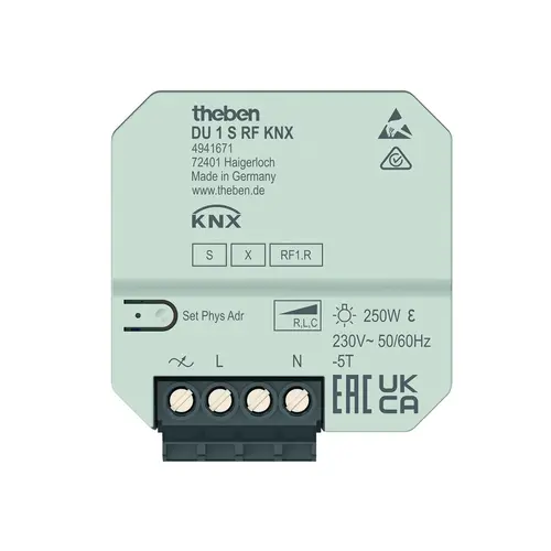 Theben 4941671 KNX 1-voudige RF dimactor inbouw