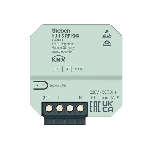 Theben 4941641 KNX 1-voudige RF verwarmingsactor inbouw