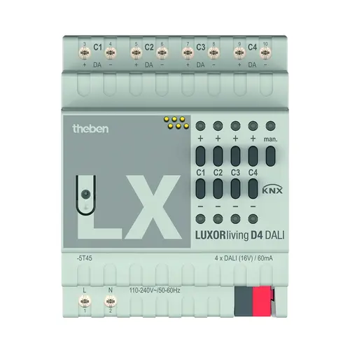 Theben 4800300 LUXORliving D4 DALI dimactor 4 kanaals