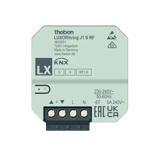 Theben 4800651 LUXORliving 1-voudige RF jaloezoeactor inbouw