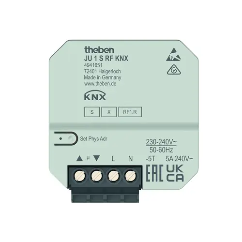 Theben 4941651 KNX 1-voudige RF jaloezieactor inbouw