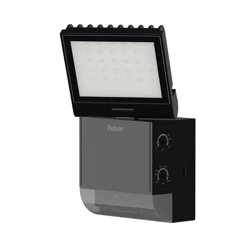 Theben 1020801 LED-straler met bewegingsmelder zwart 4000 K 900 lm