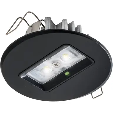 Van Lien EVA-R-DWI/ZWART decentraal 2 watt rond zwart