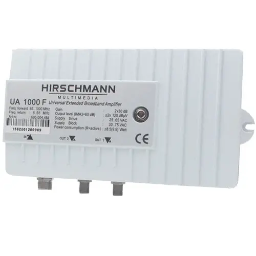 Hirschmann UA 1000 FH professionele versterker 5-1006 MHz 1x 34 dB of 2x 30 dB