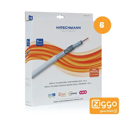 Hirschmann SHOP KOKA 9/20 ECA KOKA 9 TS ECA 4G-Proof coax-kabel rol 20 meter