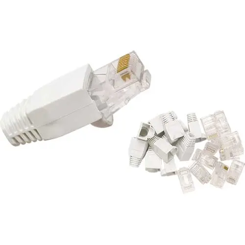 Hirschmann CAT6 RJ45+t/10 CAT6 RJ45 modulaire connector met witte thule 10 stuks