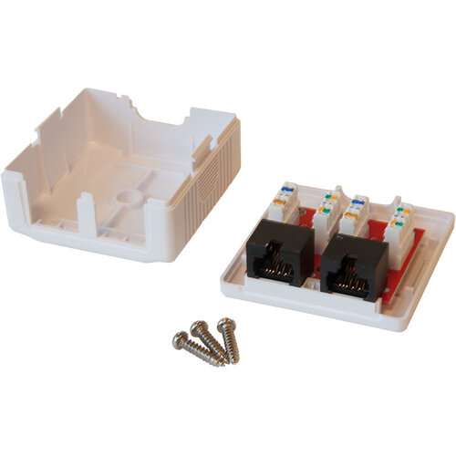 Grayle ZN500MJ1220 RJ45 wandcontactdoos 2-voudig opbouw Cat.6 Zybrnet 500