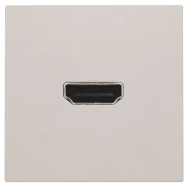 Niko 102-69417 afwerkingsset met HDMI naar HDMI aansluiting light grey