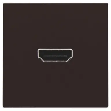 Niko 124-69417 afwerkingsset met HDMI naar HDMI aansluiting dark brown coated