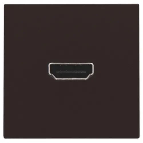 Niko 124-69417 afwerkingsset met HDMI naar HDMI aansluiting dark brown coated