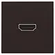 Niko 124-69417 afwerkingsset met HDMI naar HDMI aansluiting dark brown coated