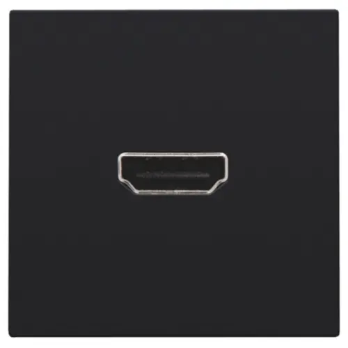 Niko 200-69417 afwerkingsset met HDMI naar HDMI aansluiting piano black coated