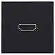 Niko 200-69417 afwerkingsset met HDMI naar HDMI aansluiting piano black coated