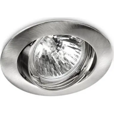 Arkos 0038NS=0043NS 76327 inbouwspot kantelbaar IP20 GX5.3 12V fitting chroom geschuurd excl. lichtbron