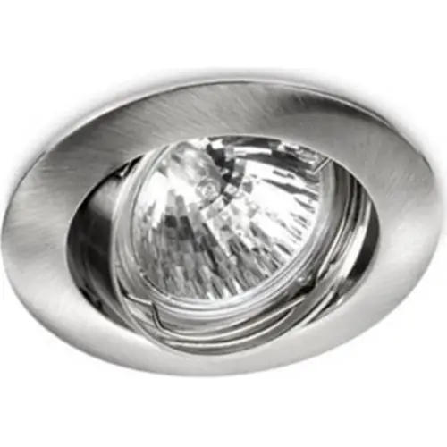 Arkos 0038NS=0043NS 76327 inbouwspot kantelbaar IP20 GX5.3 12V fitting chroom geschuurd excl. lichtbron