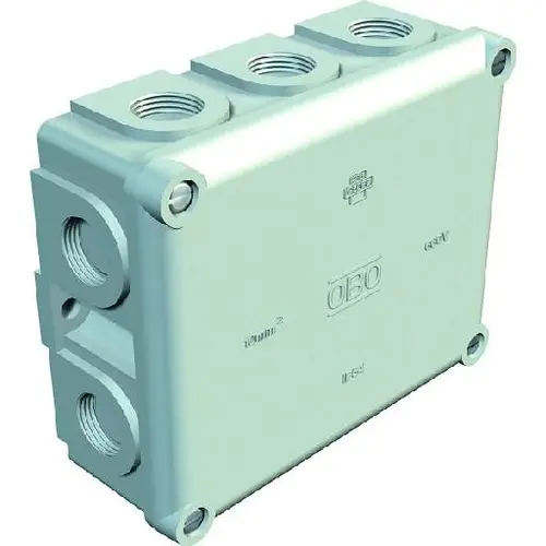 OBO B 11 M kabeldoos opbouw 111x136x57mm 10-invoeren IP54 lichtgrijs